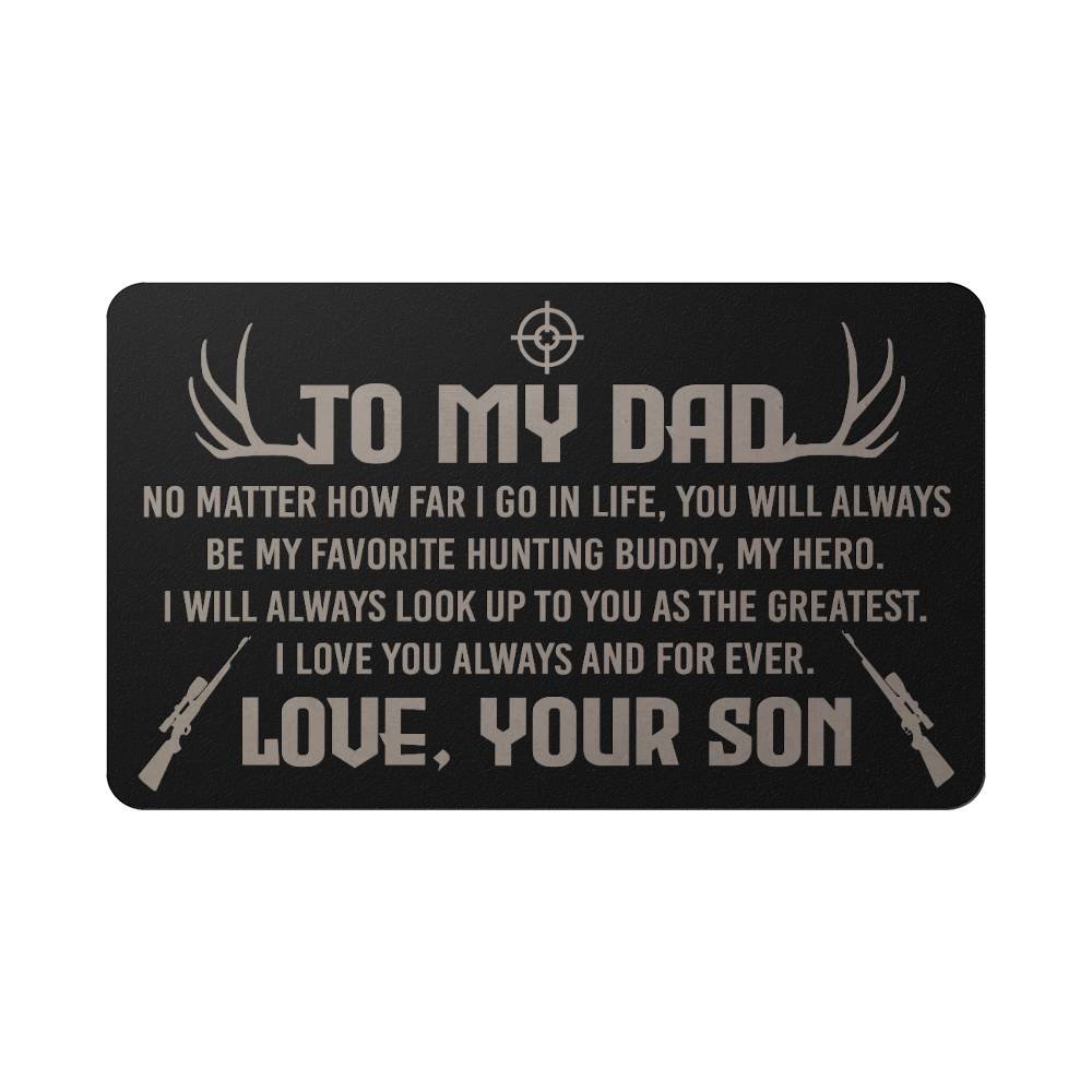 Metal Wallet Card for Dad to say I love you