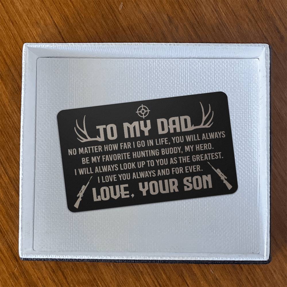 Metal Wallet Card for Dad to say I love you