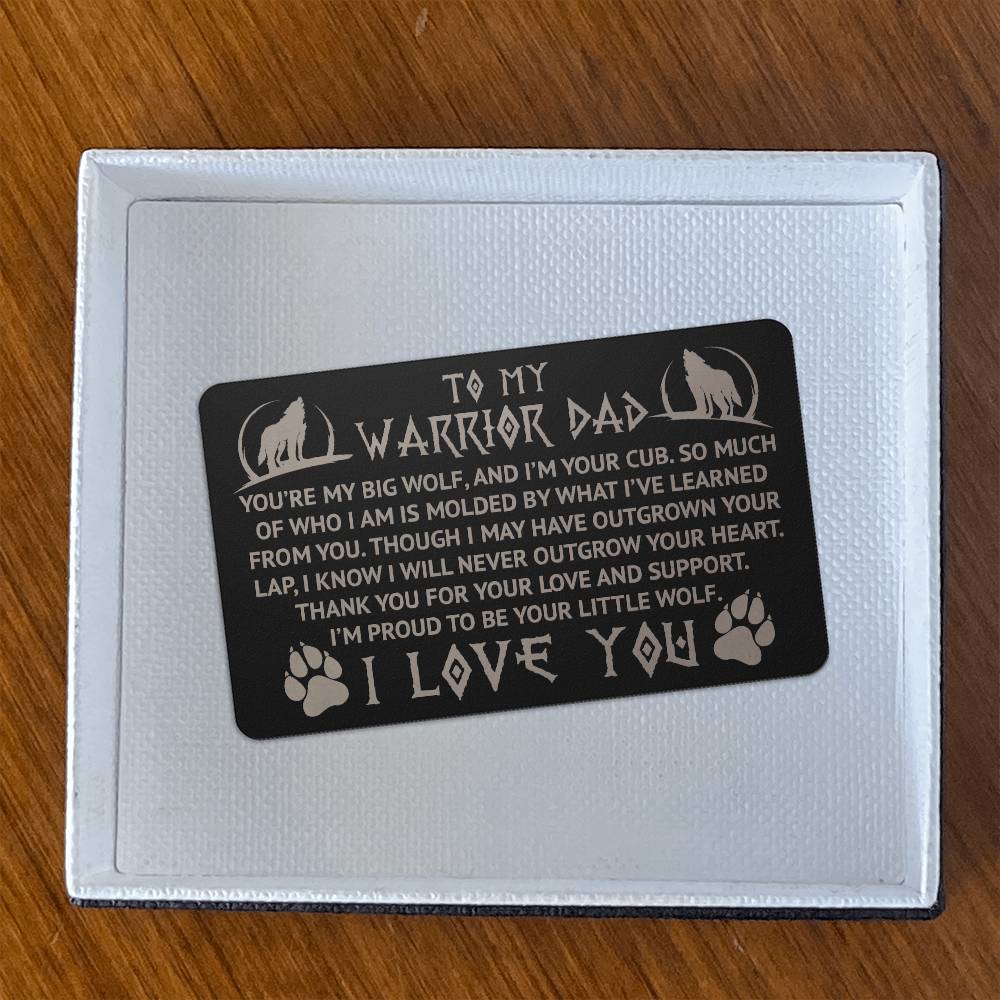 Metal Wallet Insert Card | Show Dad Your Love With This Constant Reminder Card