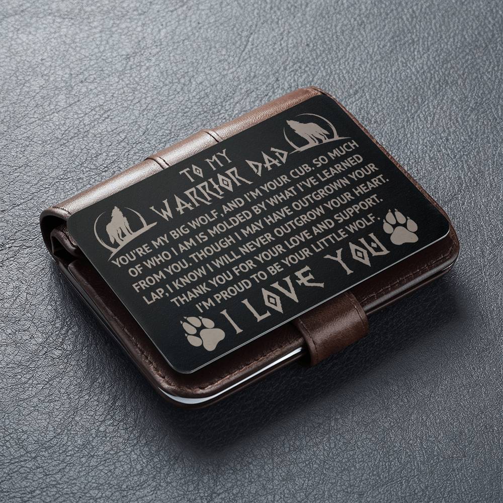 Metal Wallet Insert Card | Show Dad Your Love With This Constant Reminder Card