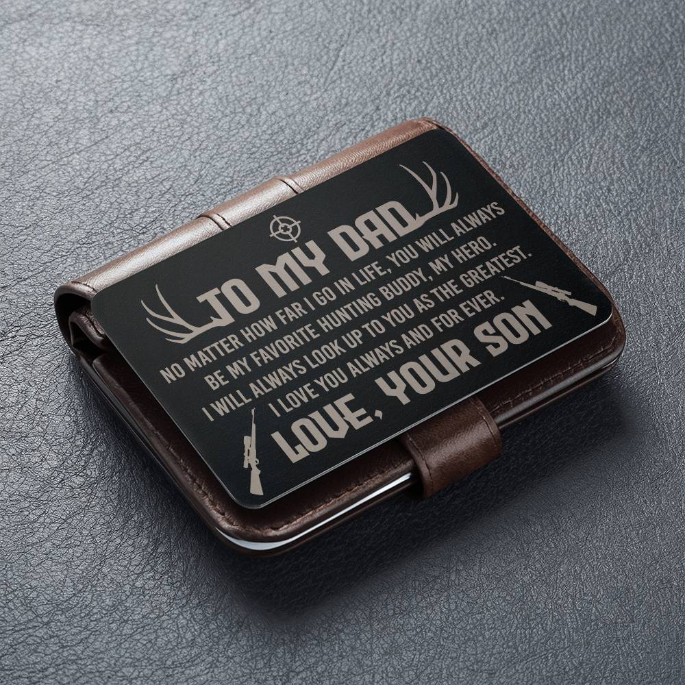 Metal Wallet Card for Dad to say I love you