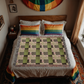 Glenna's green Heirloom woven blanket  1,920 x 1,600 x 3 to size  landscape blanket