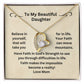 Daughter - Have faith In Yourself - Dainty Heart Necklace