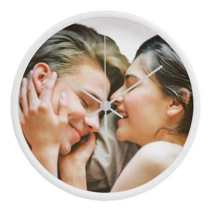 happy couple wall clock picture