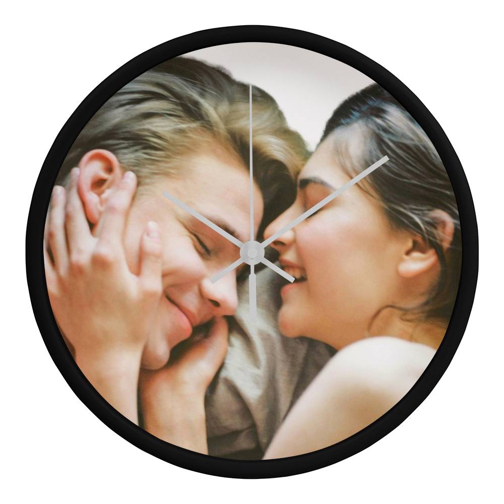 happy couple wall clock picture