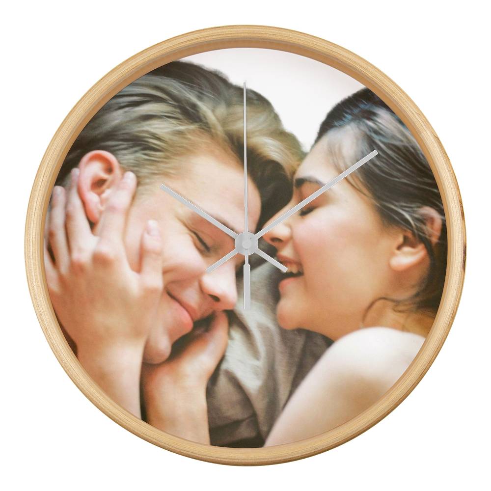 happy couple wall clock picture