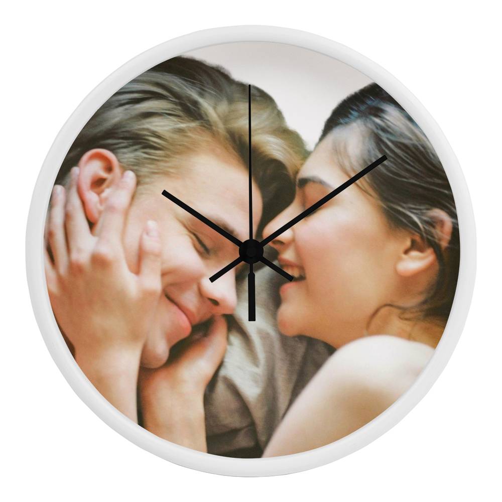 happy couple wall clock picture