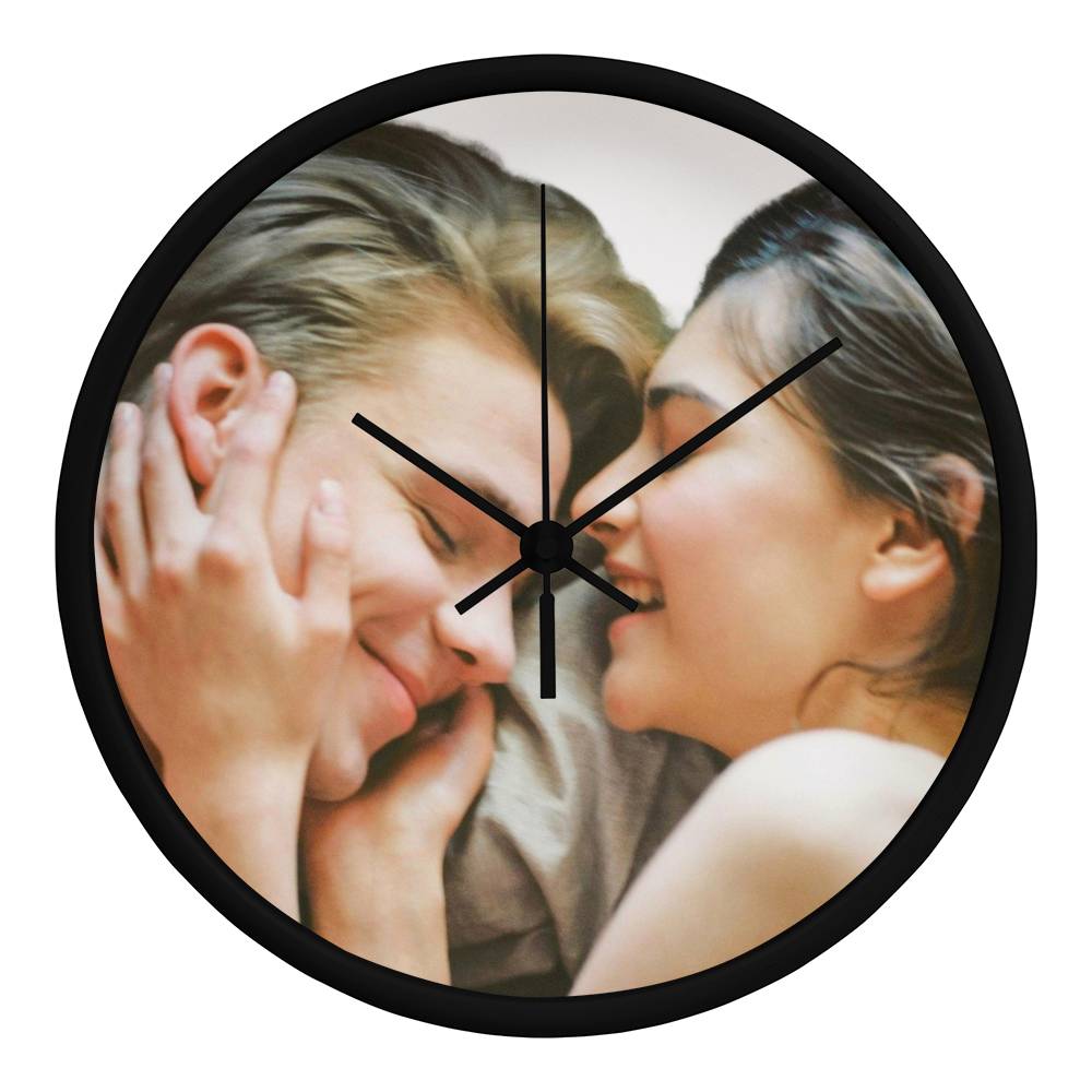 happy couple wall clock picture