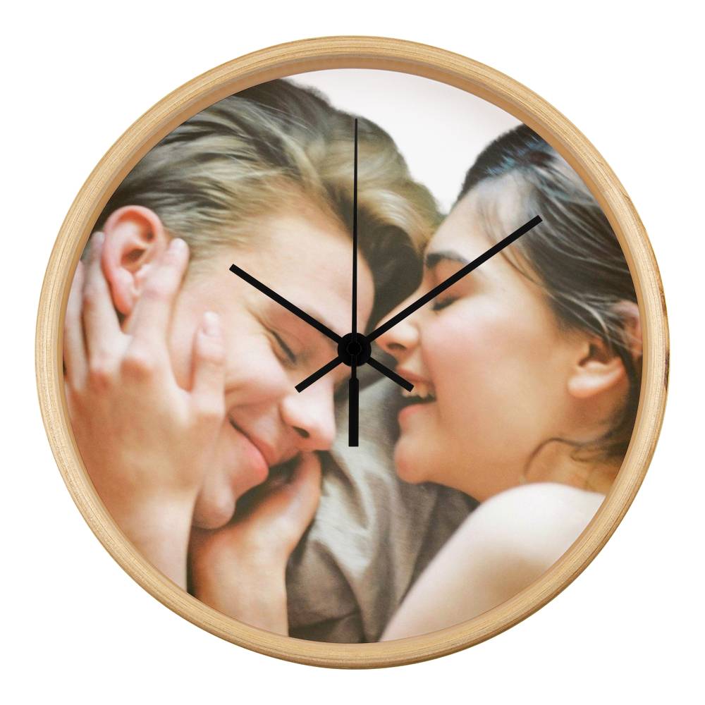 happy couple wall clock picture