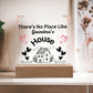 There's No Place Like Grandm's & Grandpa's house  original  Black text /SKU shon-acr-sq-104