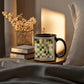 Green quilt for Black Ceramic Mug Gray border