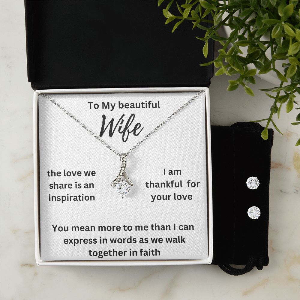 To My Beautiful Wife - Eternal Love Necklace, - Tell Her You Love Her