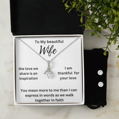 To My Beautiful Wife - Eternal Love Necklace, - Tell Her You Love Her